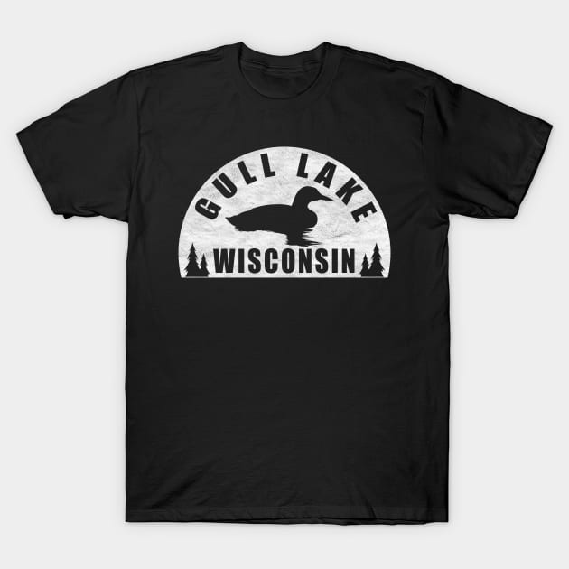 Gull Lake Northern Wisconsin Loon T-Shirt by BirdsEyeWorks